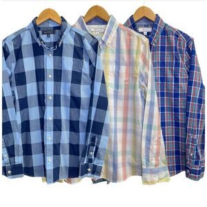 Lot of 3 Crown &‎ Ivy Classic Fit Shirts Boys Youth XL Plaid Casual Button Down